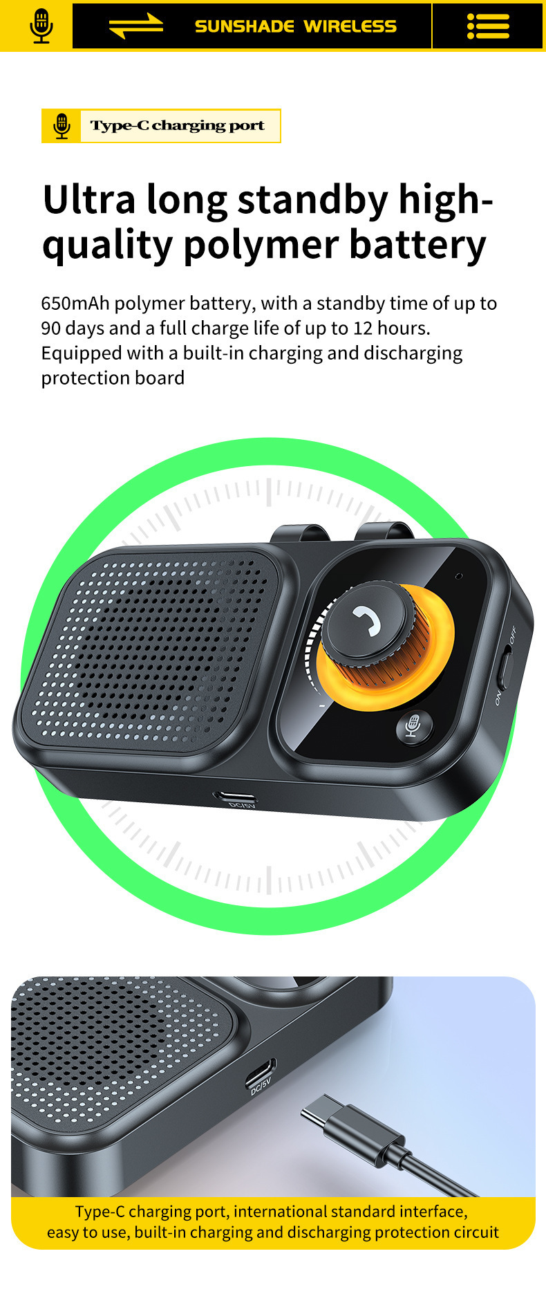 New Bt17 Sun Visor Bluetooth Car Hands-Free Call Noise Reduction Intelligent Sensor Vibration Boot Siri Voice 3W