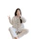 New pure cotton National style simple flower confinement clothing spring and autumn postpartum nursing pregnancy maternity pajamas suit plus size
