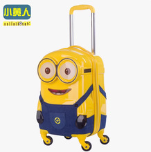 儿童箱卡通小黄人便携可爱拉杆箱休闲旅行静音万向轮拉链行李箱
