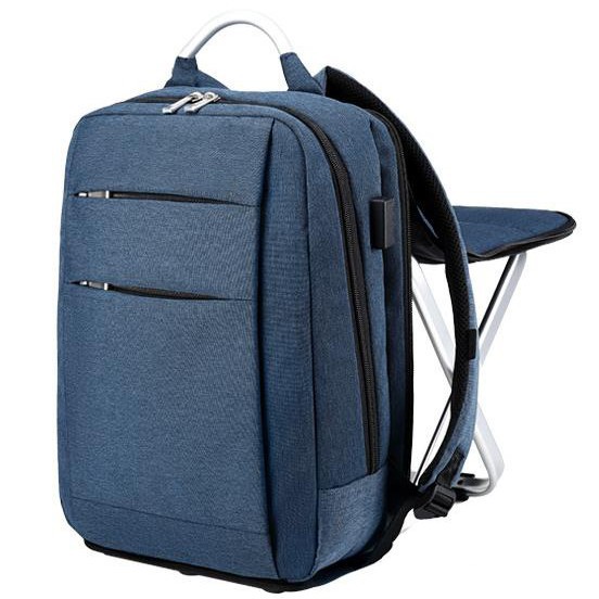 Foreign Trade Large-Capacity USB Rechargeable Multi-Functional Business Casual Backpack Computer Bag Portable Stool Bag