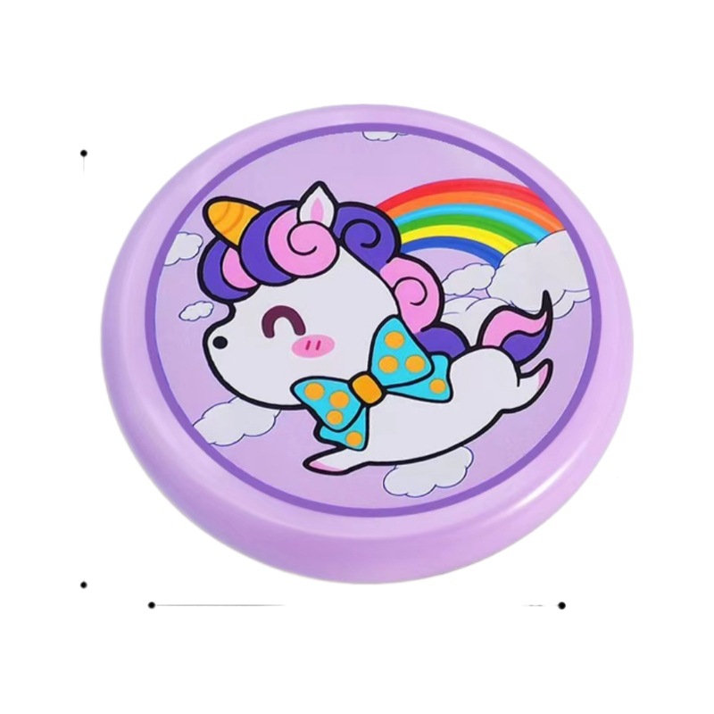 Disco volador suave para niños, frisbee para exteriores, juguete interactivo para padres e hijos, deportivo y de fitness, que puede volar como una libélula de bambú de dibujos animados.