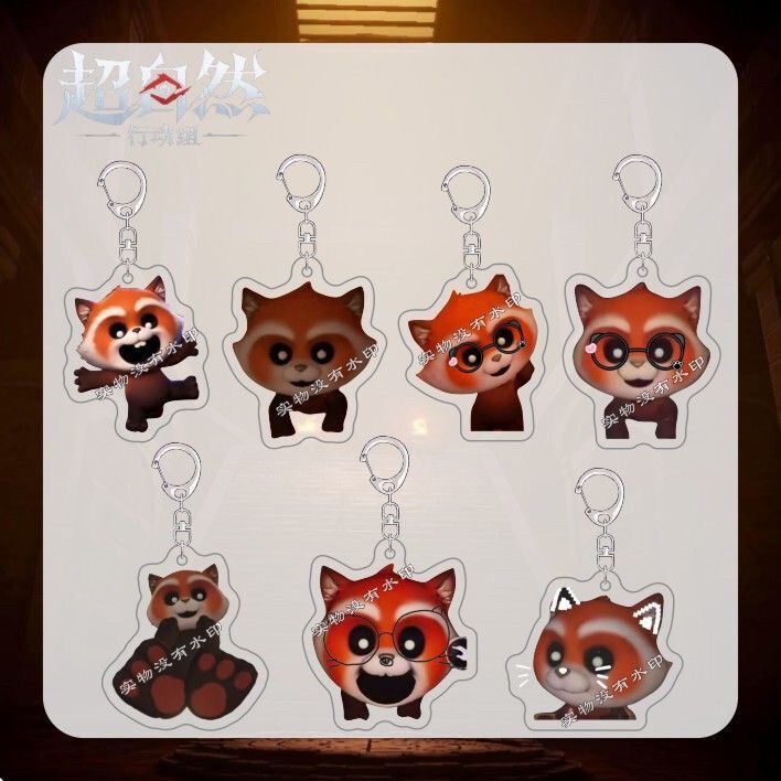Supernatural Action Group Key Bear Expression Cute Game Peripheral Acrylic Funny Backpack Pendant Gift