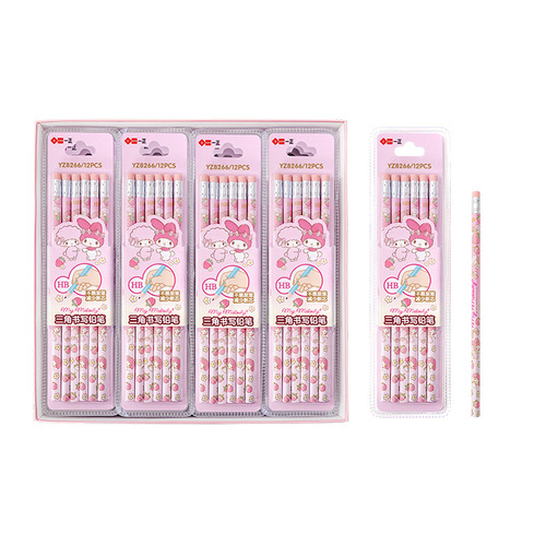 iigen Yizheng stationery Melody triangle writing pencil set cute student pencil creative writing pencil