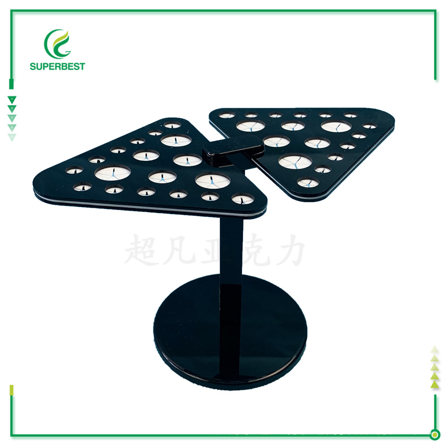 厂家批发亚克力黑色收纳展示架有机玻璃化妆刷画笔钢笔工具陈列架