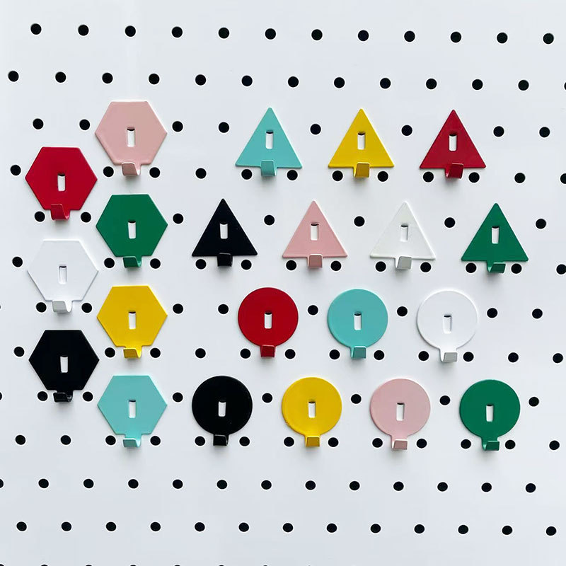 Pegboard Hook Accessories for Round Holes, Universal Metal Iron Storage Rack, Desk Organizer, DIY Hanging Nails, Gaming