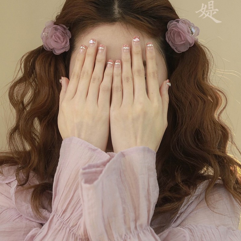 超仙网纱花朵刘海小抓夹女2025新款高级感山茶花夹子头饰鲨鱼发夹|undefined