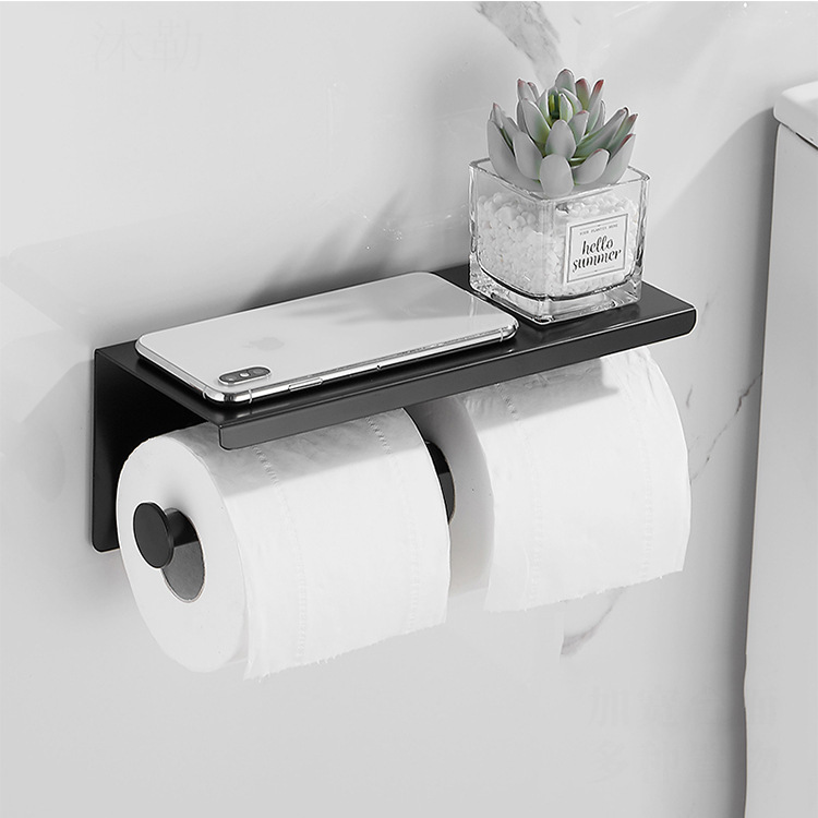 ステンレス衛生ティッシュホルダー携帯電話ホルダートイレ用トイレットペーパーボックス|undefined
