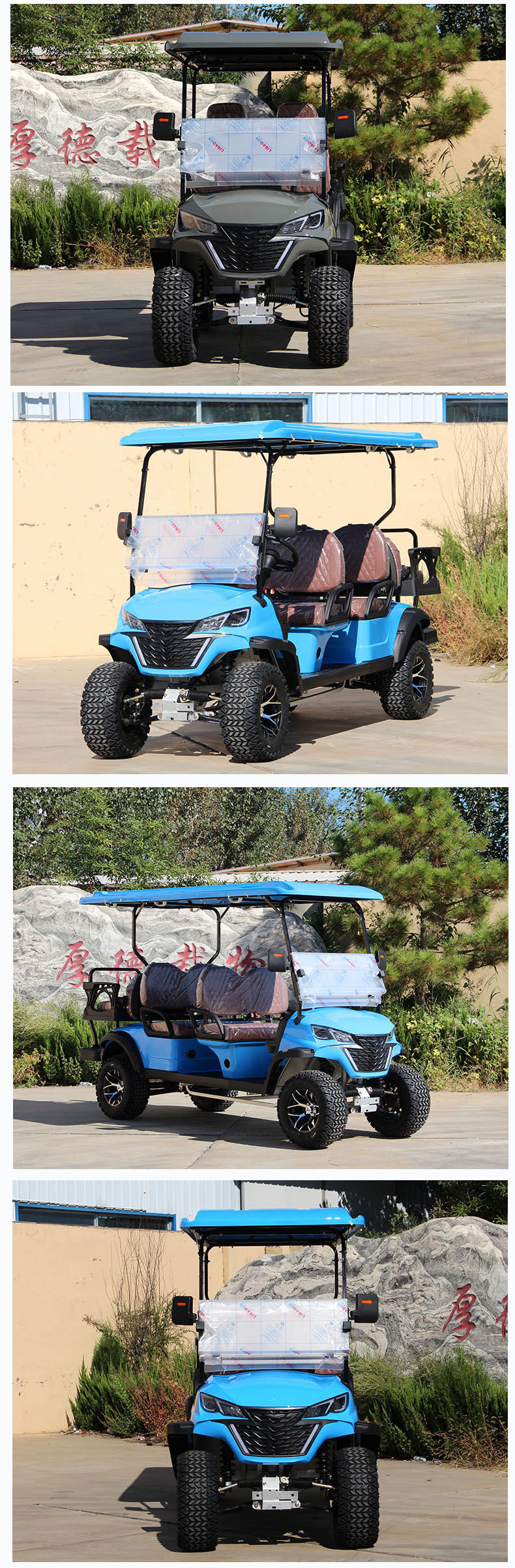 Multi-seater customized electric golf cart for scenic resorts, campsites, reception, sightseeing, and golf tours