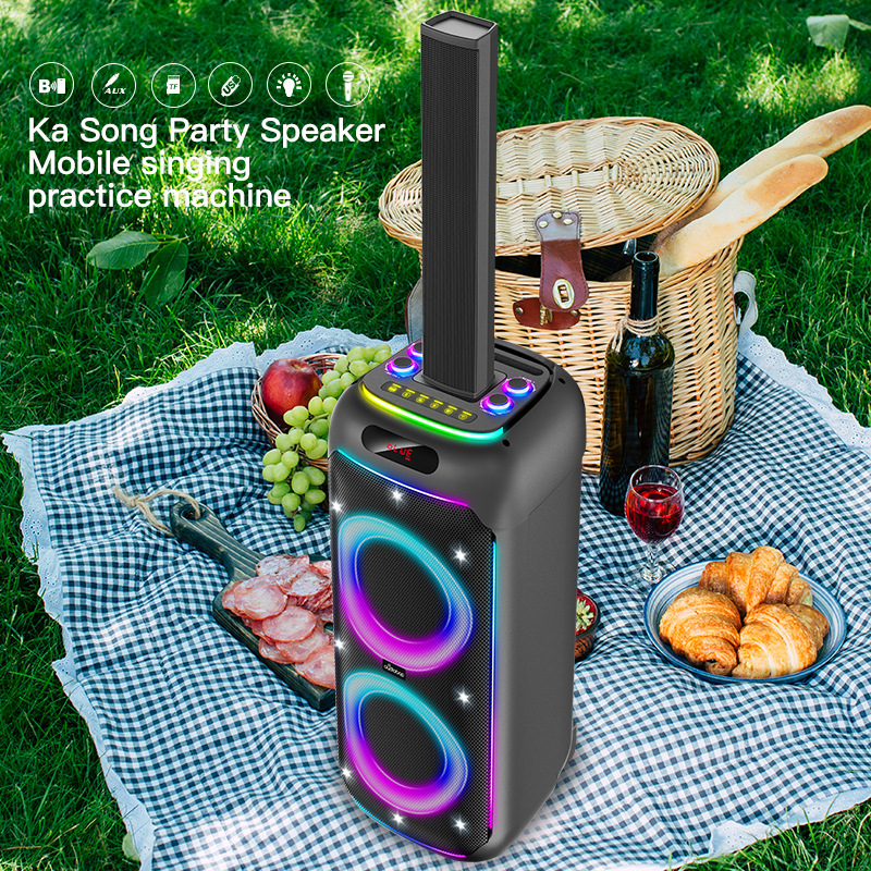Sonido Bluetooth transfronterizo para el hogar K-canción subwoofer portátil al aire libre altavoz multifuncional TWS serie