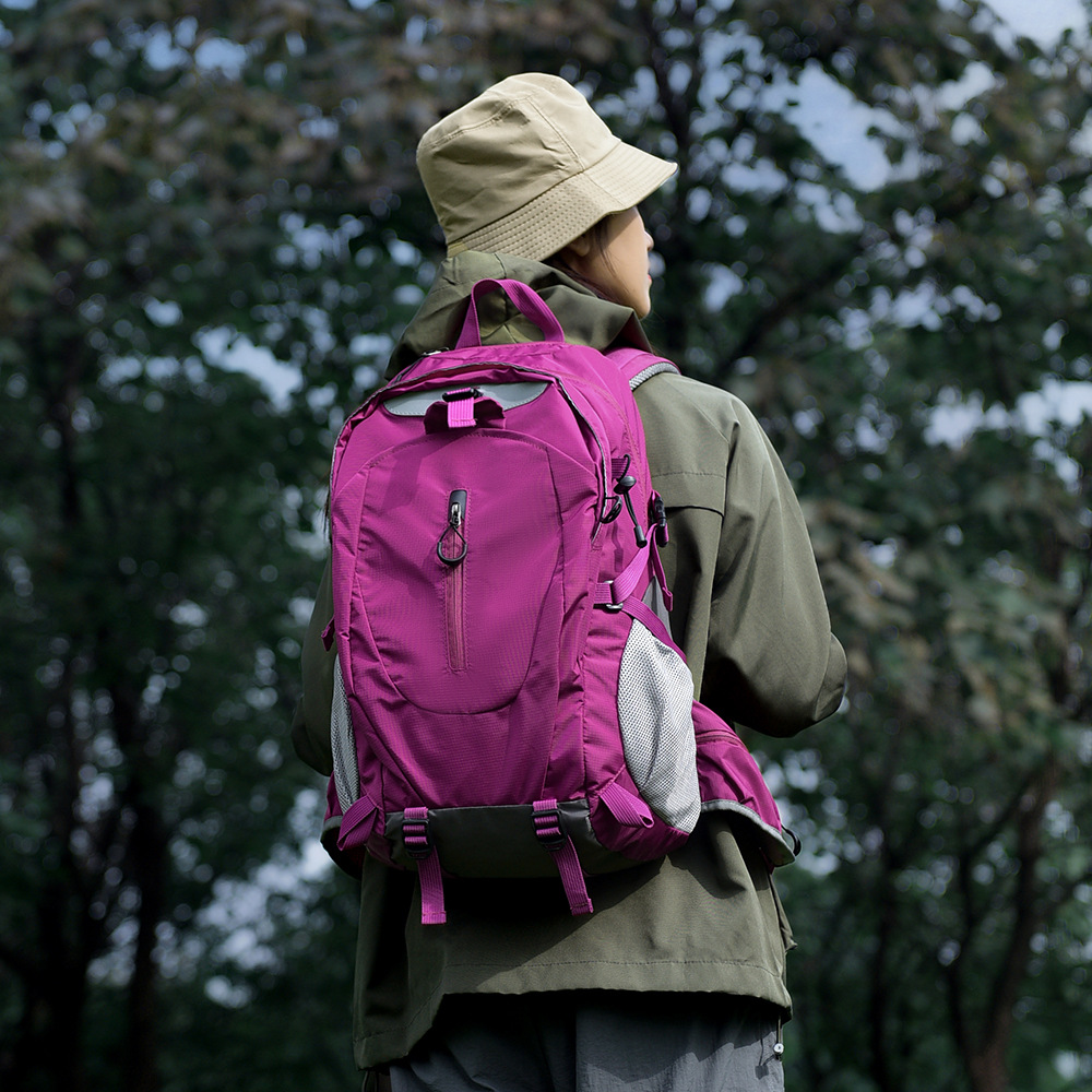 Men's And Women's Large Capacity Mountaineering Backpack Lightweight Outdoor Hiking Sports Bag Simple Travel Crossbody Bag For Camping_voghion.com