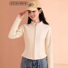 新しい女性の防風コート、小さなウエスト、スタンドカラー、保温服、秋冬の新しいカシミアプロテイン秋コート、女性のアウターウェア