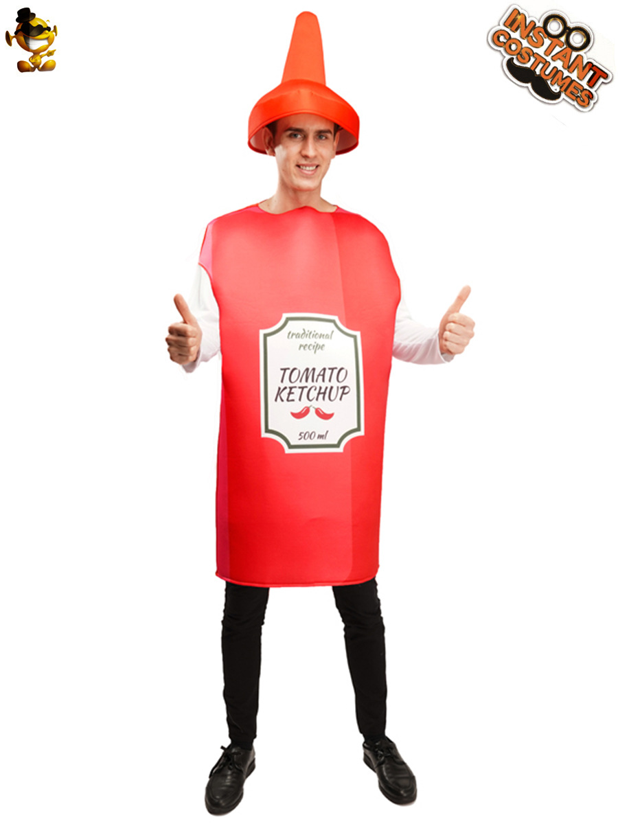 Pareja mostaza salsa de tomate traje Cosplay traje etapa traje Halloween carnaval mascarada