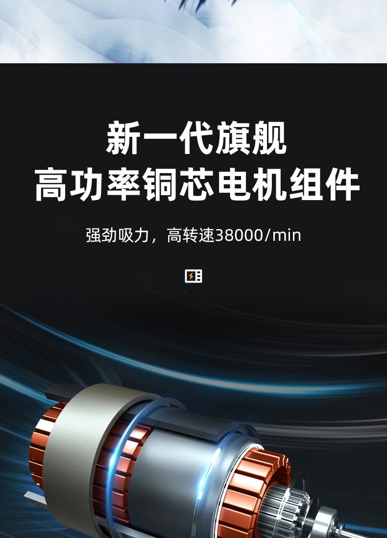Cross-Border New Model Car Vacuum Cleaner, Handheld, Small, Household, High Suction Power, Rechargeable, Portable, Wireless, High-Power Dust Removal
