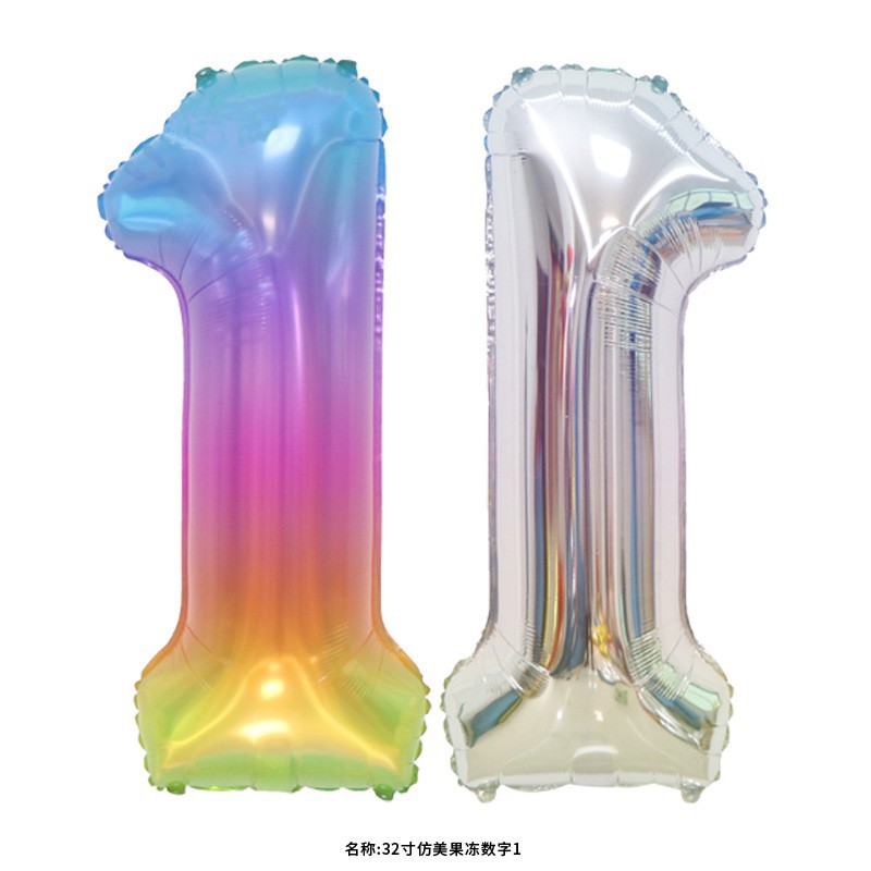 32 pulgadas estadounidenses perladas BABY impresión de crema de globo de película de aluminio digital delgado color jalea de globo digital image 167