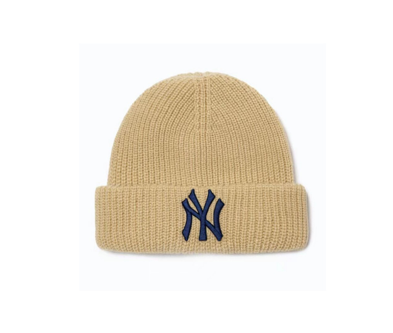 비니 모자 - 카키색 NY 라지 라벨