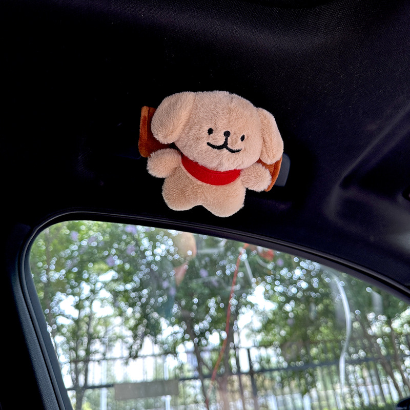 Cartoon cute line puppy car pasaman mango cubierta accesorios manija de puerta decoración interior muñeca moda