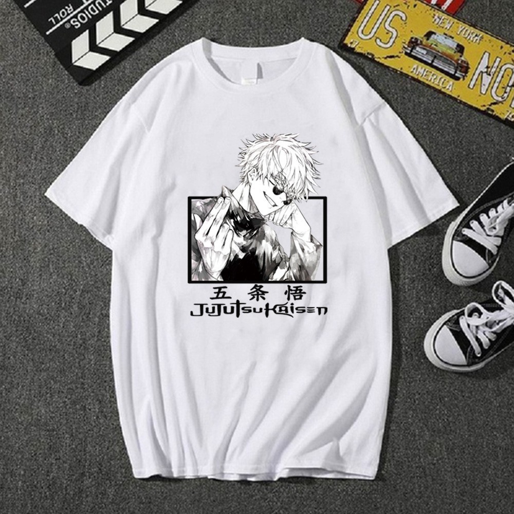 2022 New in stock Gothic Style Anime Girl T-shirt Manga Japanese Anime Jujitsu Graphic Short-shirt