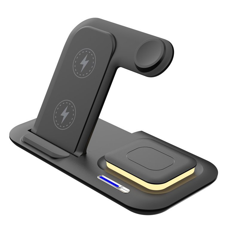 新製品ダブルコイル五合一無線充電デスクトップ折り畳みはアップルの携帯電話スタンド無線充電器に適している|undefined
