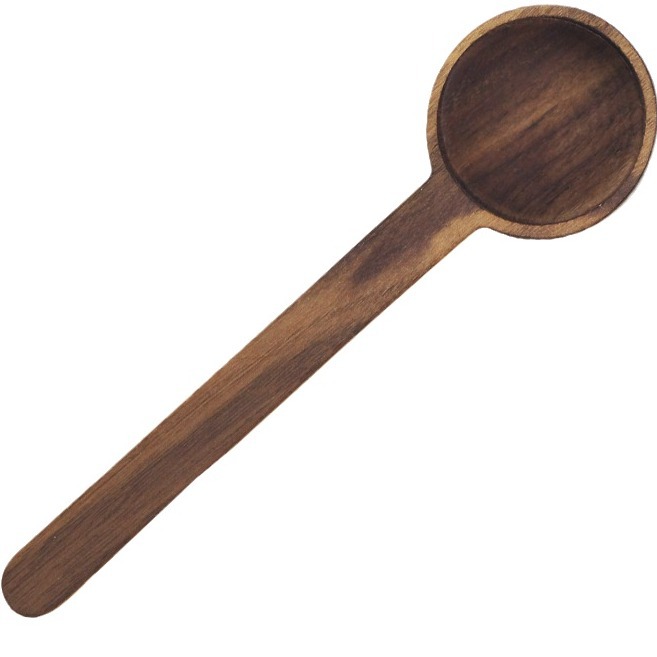 Cuchara de café de nogal para medir y almacenar gramos, cuchara medidora de madera de haya, cuchara de madera maciza de 8g 10g, cuchara de madera hecha a mano para uso comercial.