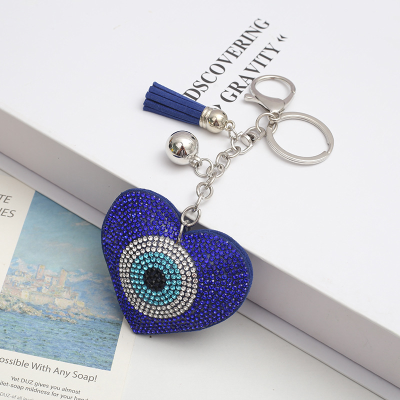 Alloy Material Devil's Eye, Heart Shape Pattern Casual Retro Devil's Eye Heart Shape Alloy Plating Unisex Keychain