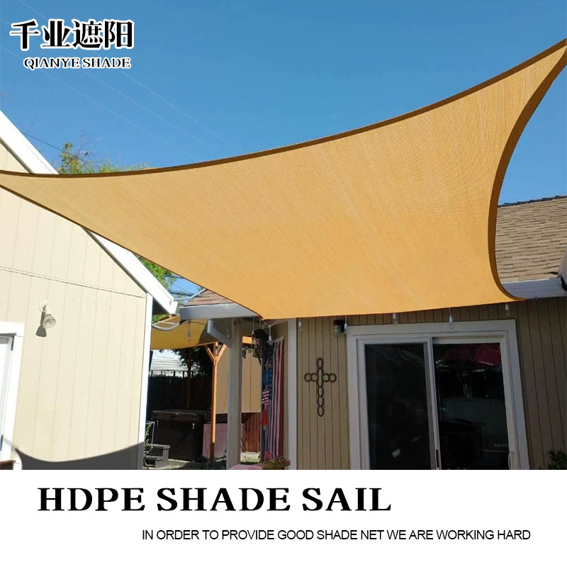Трансграничные горячие продажи солнцезащитный козырек hdpe дышащий солнцезащитный козырек внутренний двор открытый солнцезащитный крем сетка треугольный парус четыре угла парус