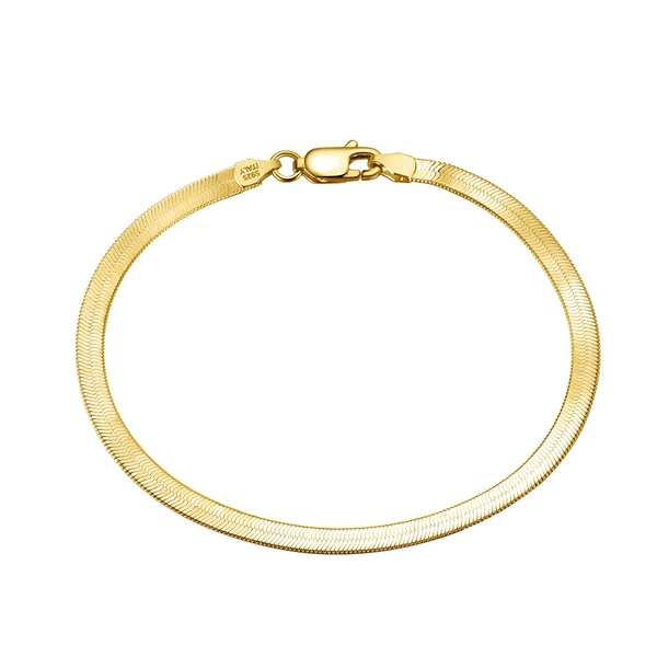 Golden bracelet, 750 sample gold, 3mm, 16.5cm