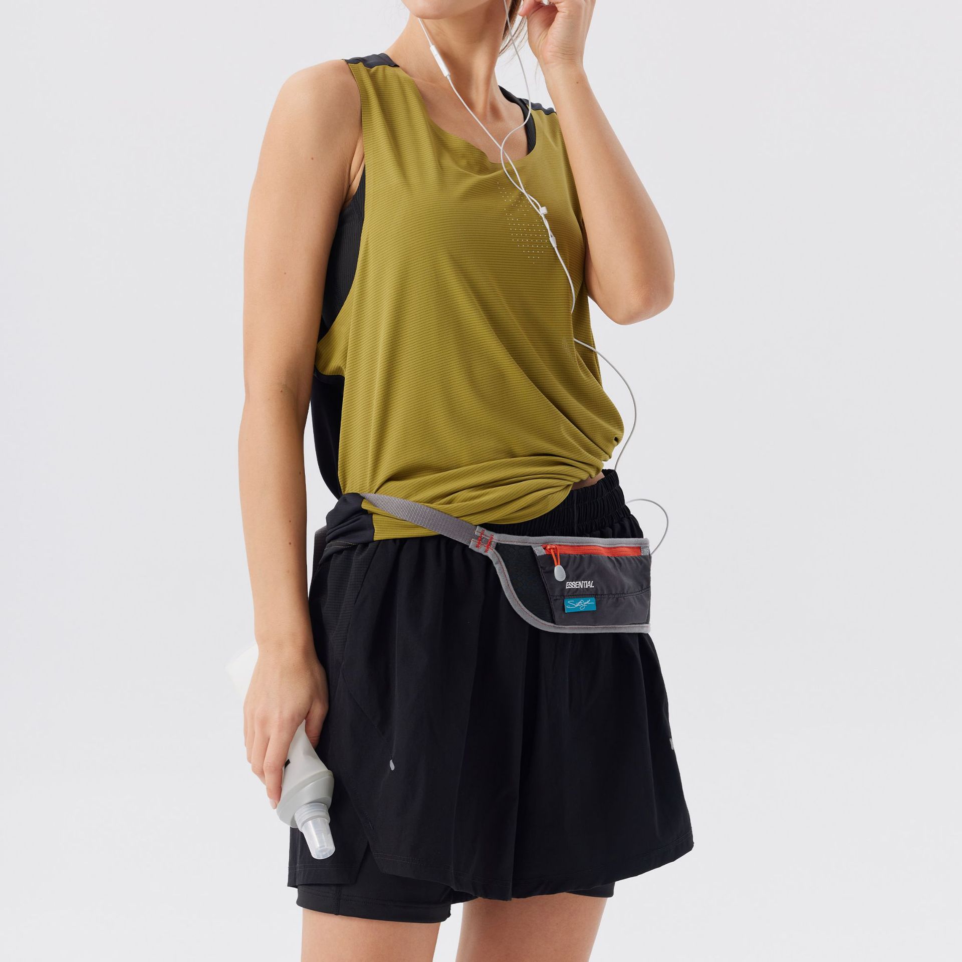 Pantalones cortos de correr para hombres de maratón rápido y seco pista y campo de tres puntos para revestimiento de pantalones de doble capa deportivo fitness puede poner el teléfono móvil