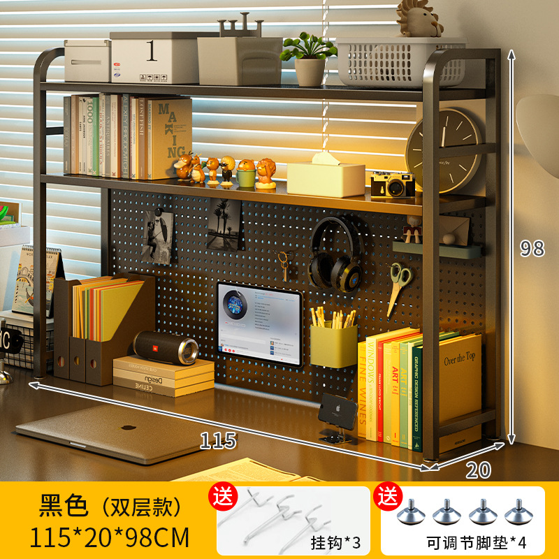 Estante de almacenamiento multicapa en el escritorio de computadora de estudiantes de hierro forjado estante de almacenamiento multicapa