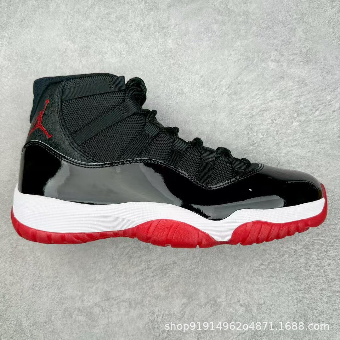 1: 1 original en el extranjero Jordan AJ11 verdadero cojín de carbono con amortiguación inferior 48.5 zapatillas de baloncesto masculinas y femeninas image 9