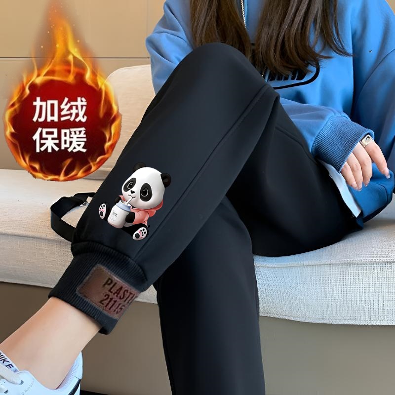 K63 벨벳 블랙 팬츠 밀크 팬더