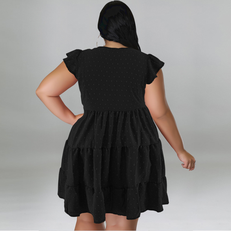 Damen Kleid In Übergröße Aus Eisseide Mit Pompon Struktur_voghion.com