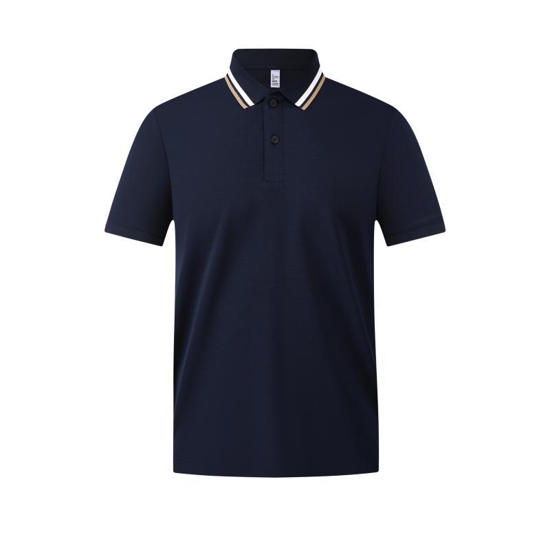 Camiseta de polo de tamaño grande personalizada camiseta transfronteriza ropa de trabajo camiseta cultural bordada logotipo revestido vestido de trabajo de manga corta personalizado