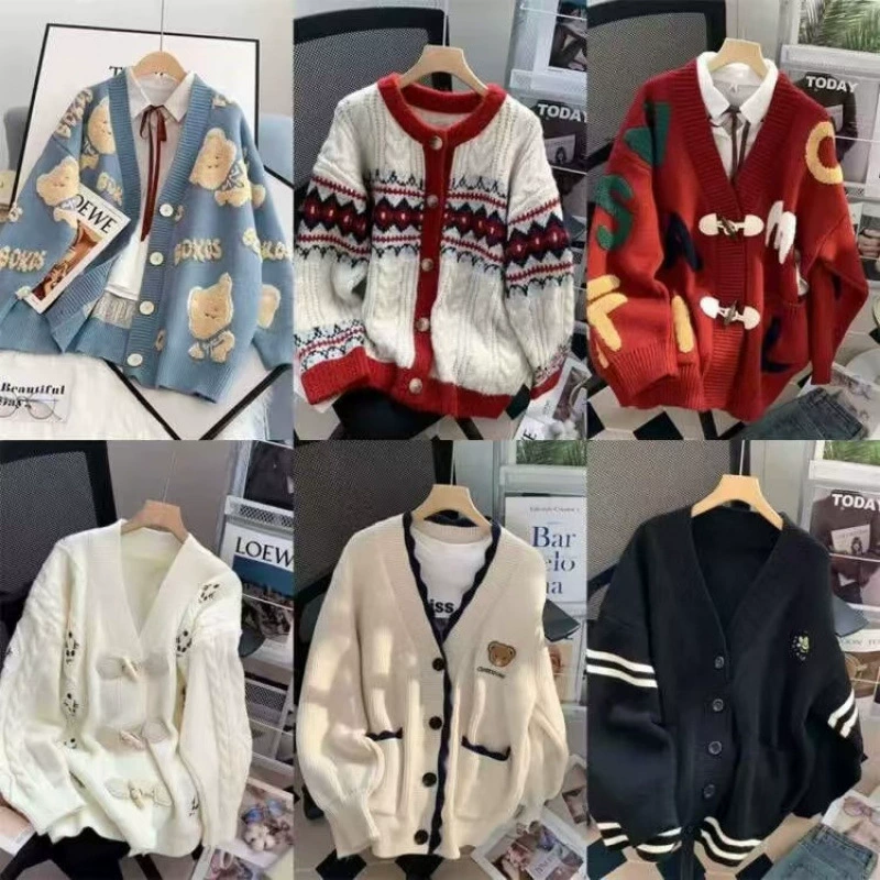 Демисезонная куртка, шерстяной кардиган, осенняя кофта, городской стиль