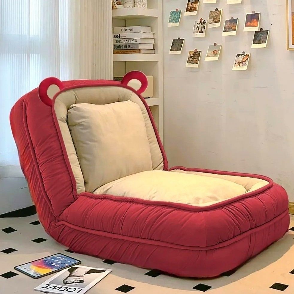 Cama de sofá rojo adorable perro plegable sofá cama perezoso dormitorio doble gran balcón cama tatami