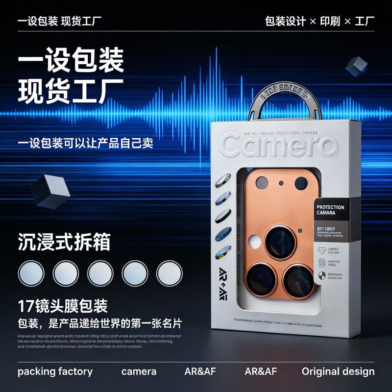 Suitable for Iphone17Pro Lens Film Packaging Box, Apple 17Pm Integrated Ar Camera Ready-Made Packaging Box
