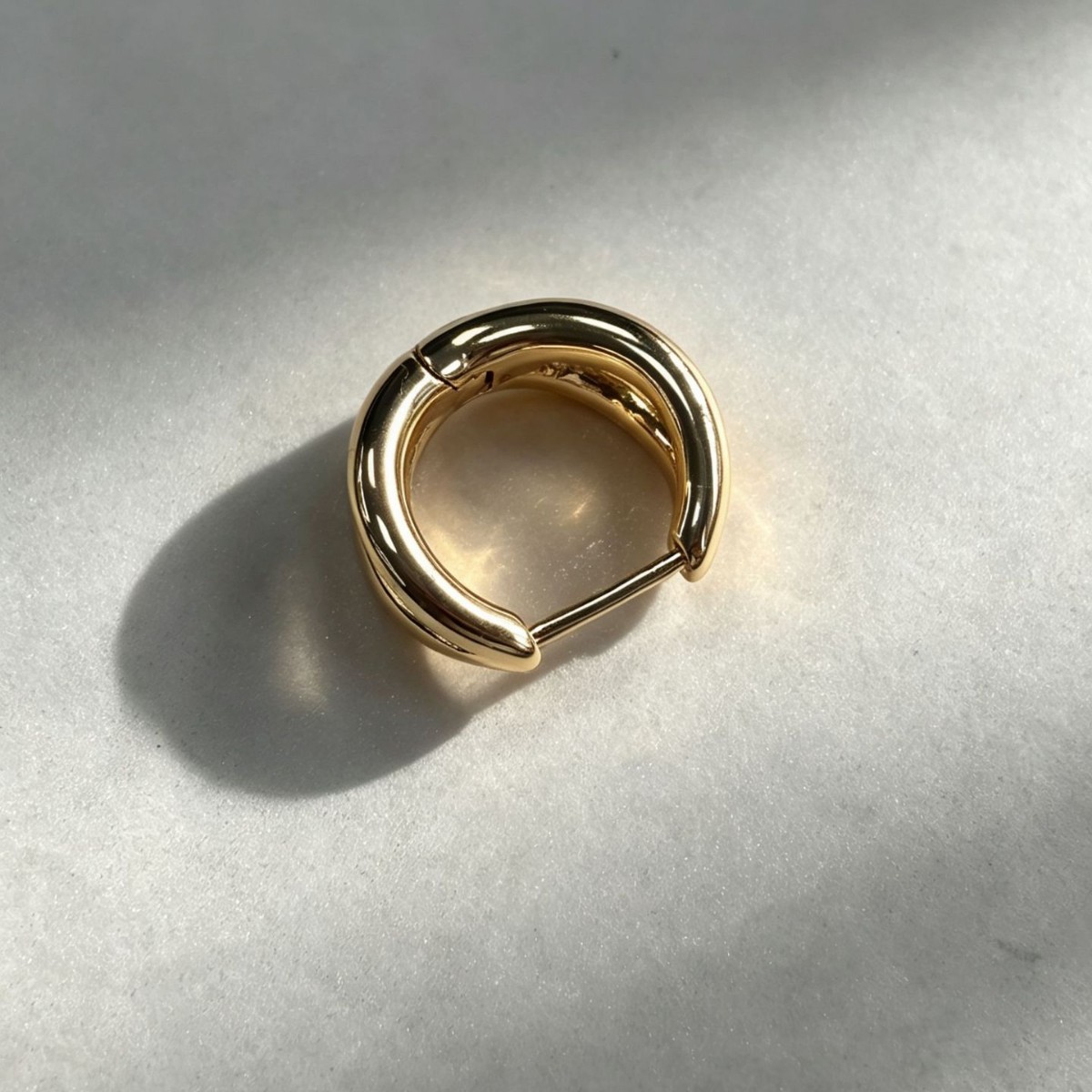 Elegant Double Layer Circular Spring Ear Clips Minimalist Style_voghion.com