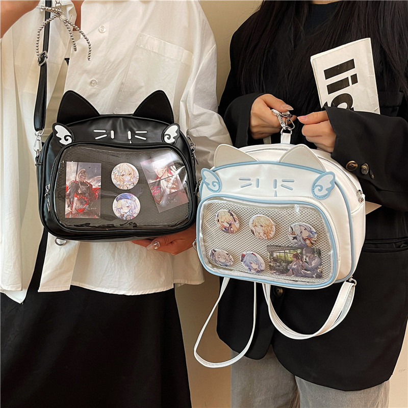 Y2K 밀레니얼 핫걸 가방 학생 통근용 귀여운 메카니컬 고양이 2026 신상 대용량 컬리지 크로스백