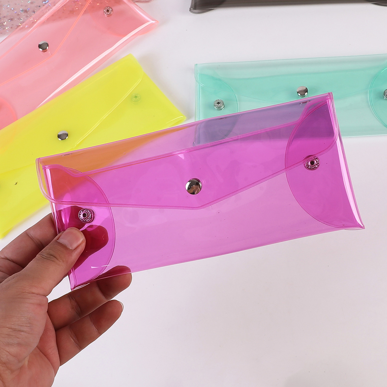 Colorful Storage Bag, Simple Ins Girly Heart Cosmetic Bag, High-Looking Desktop Storage Stationery Bag, Pencil Bag