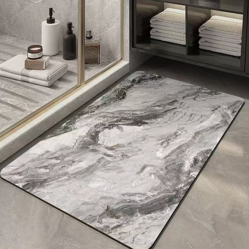 Baño de barro de diatomeas absorción de agua suelo blando de baño de barro de diatomeas puerta de baño anti-deslizante cojín de pies secos rápidos