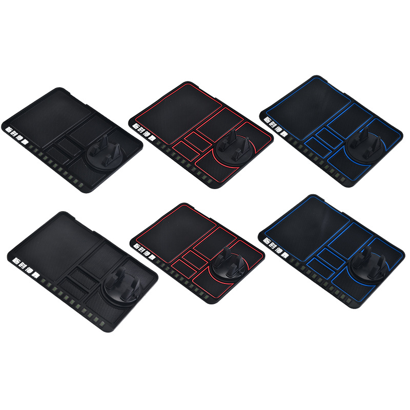 Soporte de teléfono móvil del coche estera antideslizante multifuncional soporte de navegación del coche marco tablero de instrumentos del coche señal de estacionamiento temporal