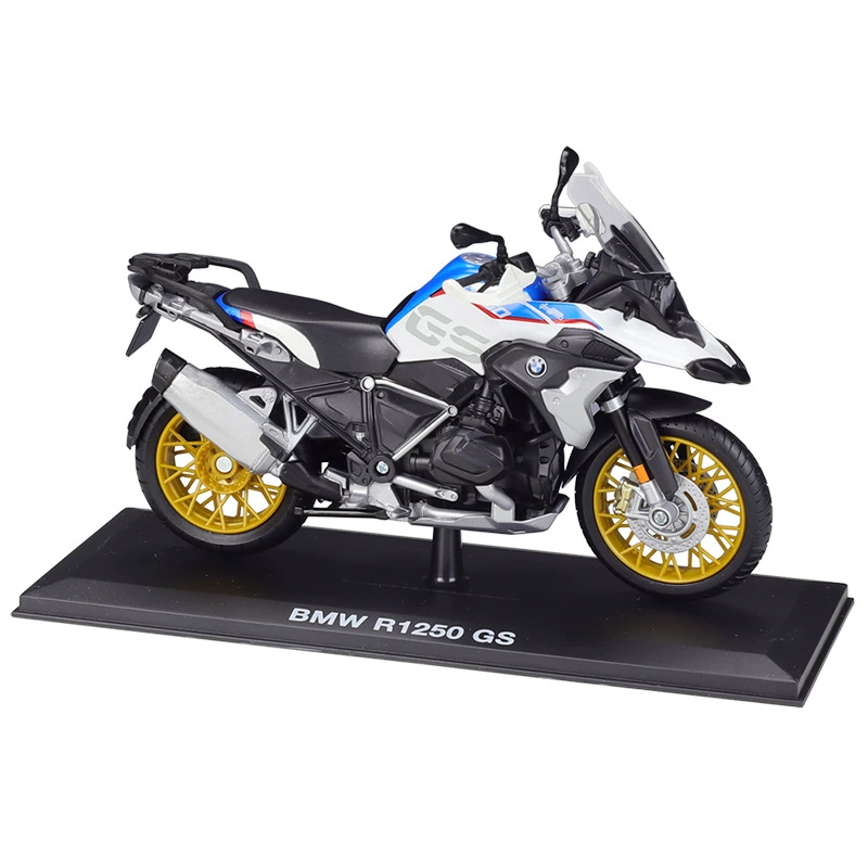 Michelon 1:12 BMW R1250GS тяжёлый мотоцикл, имитационная сплавная модель, готовая с подставкой