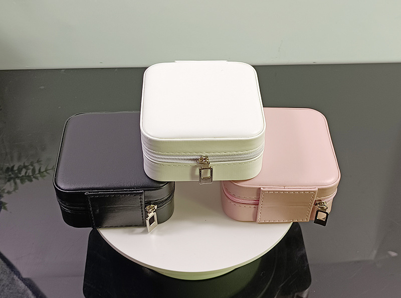 Daily Occasion Simple Style Solid Color Pu Leather Jewelry Boxes 1 Piece