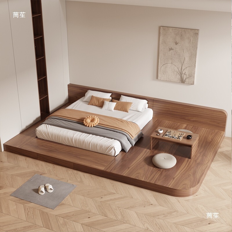 Japanese-Style Extra-Large Tatami Low Bed, Double Floor Bed, Floor Platform Low Bed, Can Be Made of Solid Wood with Rounded Edges Japanese-Style Extra-Large Tatami Low Bed, Double Floor Bed, Floor Platform Low Bed, Can Be Made of Solid Wood with Rounded Edges