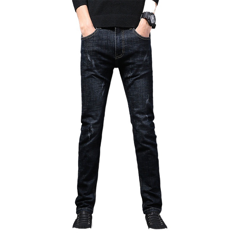 Jeans para hombres primavera y otoño nuevos pantalones casuales rectos para hombres de alta gama pantalones vaqueros para hombres Pantalones rectos de moda Nacional para hombres