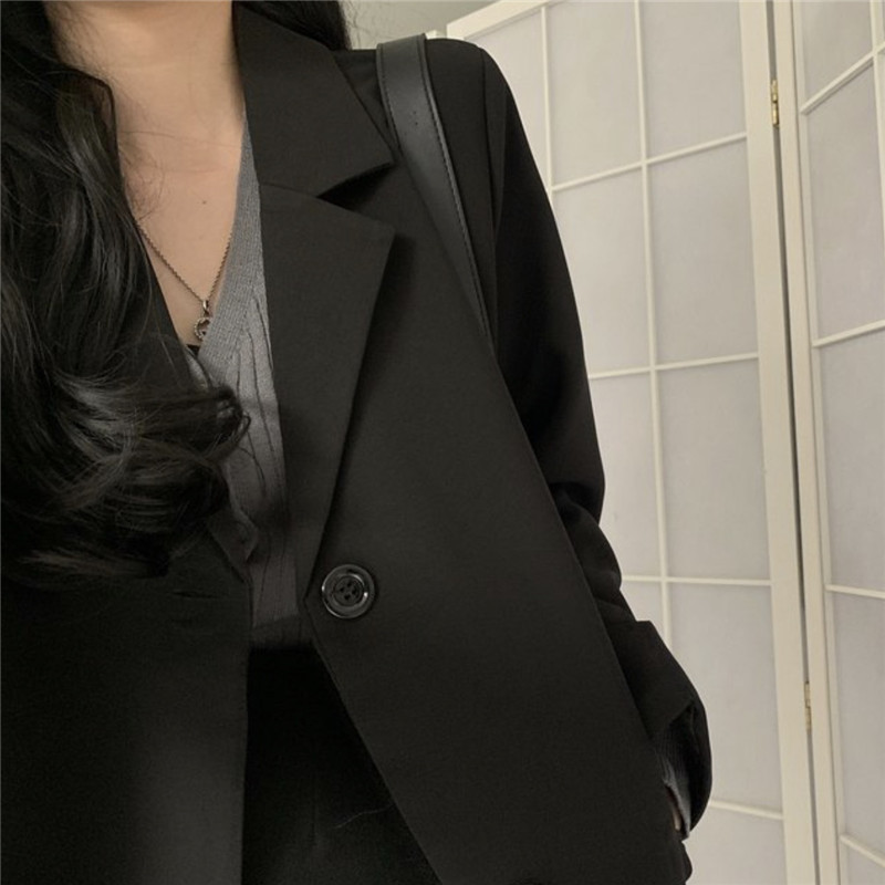 Saco de Vestir Mediano para Mujer de Poliéster Corte Holgado para Oficina