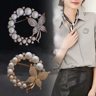 Unique Design Pearl Heart Brooch 2025 New Trendy Autumn and Winter Corsage Korean Women's Exquisite Pin Accessories
