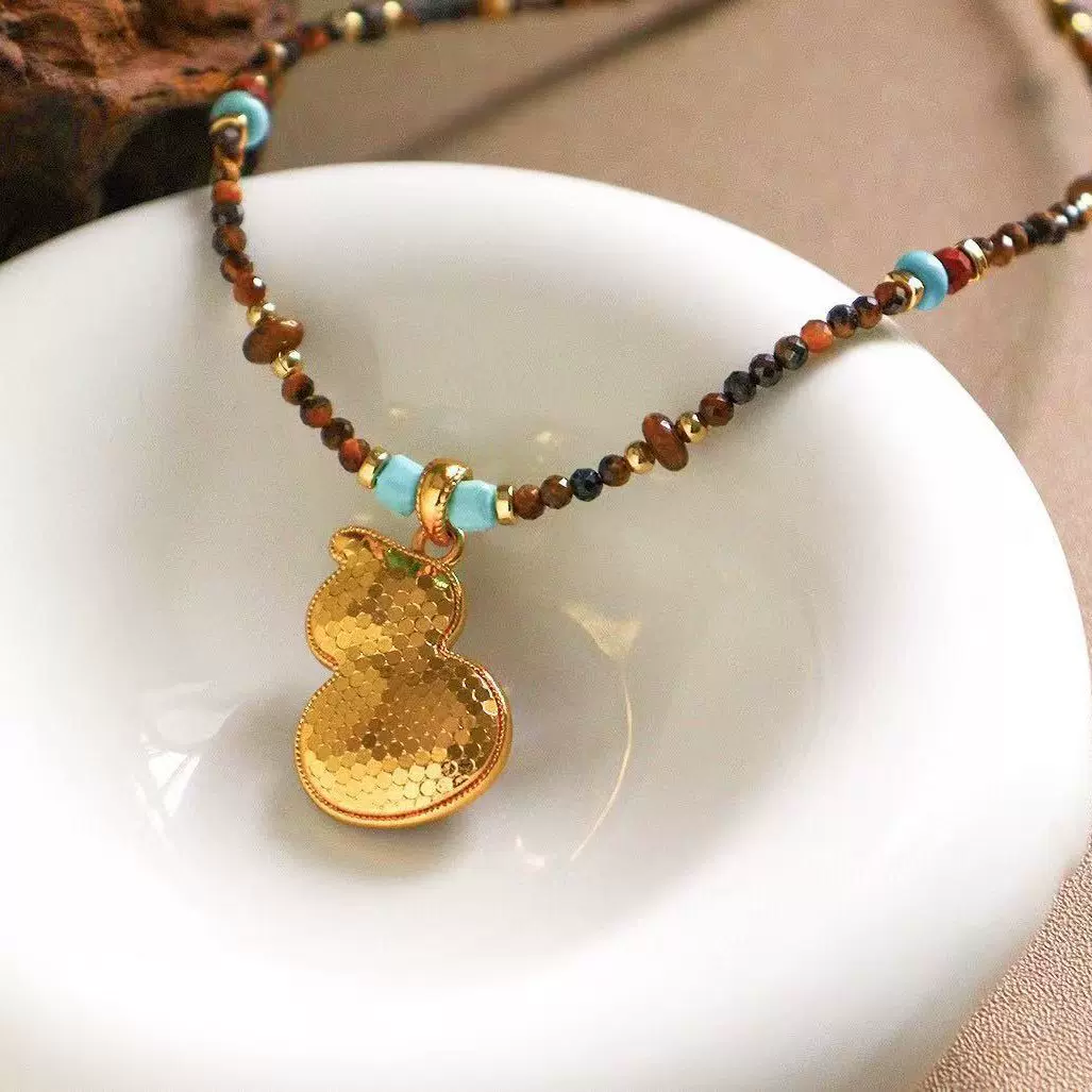 2025秋冬爆款葫芦项链 新中式国风首饰 正反两戴小众设计百搭