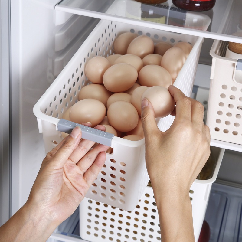 Marco de almacenamiento de plástico de escritorio, cocina, lavado de verduras, bocadillos, caja de almacenamiento de artículos diversos, canasta de almacenamiento de frutas y verduras portátiles