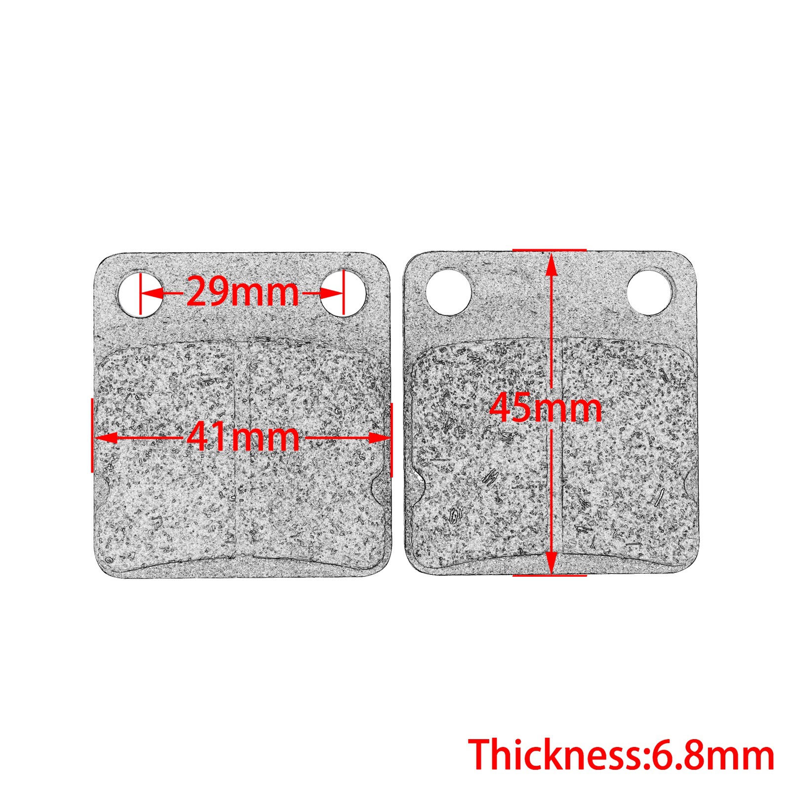 Brake Pads Suitable for 50Cc-250Cc Atv, Pocket Mini Bikes, Go-Karts, and Off-Road Motorcycles