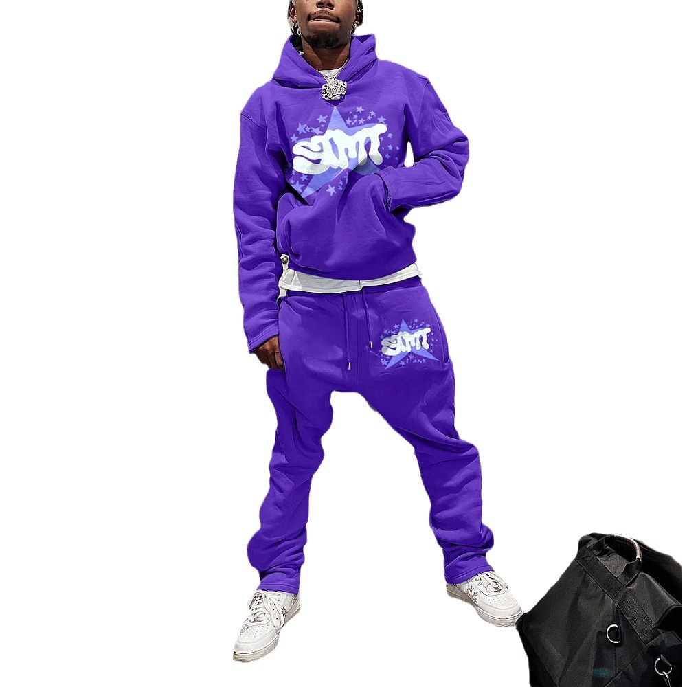 001 Trendiges Sport-Set für Frühling und Herbst: Lässiger Kapuzenpullover für Herren und Damen, ideal zum Laufen_voghion.com